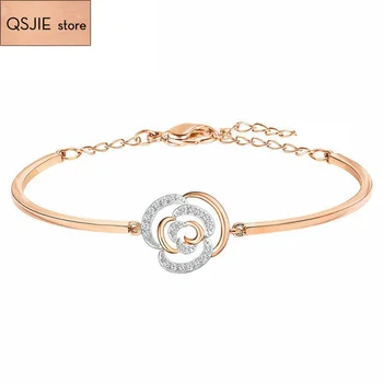 

High quality SWA original beautiful rose personality Pink Lady Bracelet