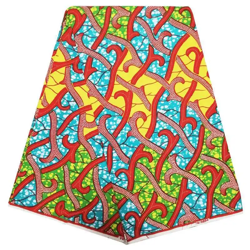 

new arrival african ducth wax print fabric high quality cotton wax print fabric by 6 yards