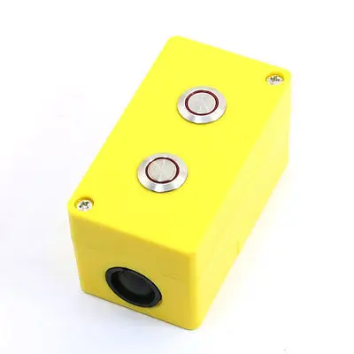 

Red Indicator NO+NC SPDT Twin Metallic Button Station 3A 250VAC