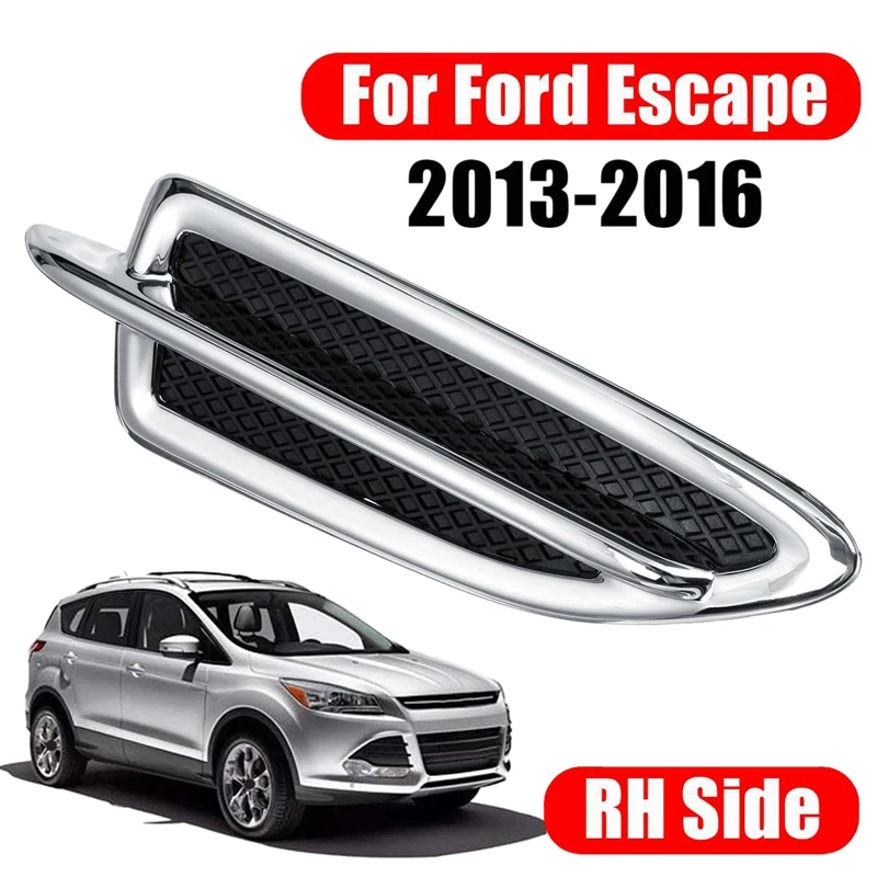 Para Ford Escape 2013 2016 guardabarros del lado conductor cromo emblema moldura guardabarros embellecedor Accesorios|Molduras de estilo| - AliExpress
