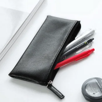 

New My Pencil Case Classical Black And White Color Waterproof PU Leather Storage Cosmetic Bag handbag