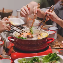 Японское стекло покрытие круглый утолщаются горячий суп горшок керамическая эмаль тушью общего бытовой электромагнитная печь посуда для варки