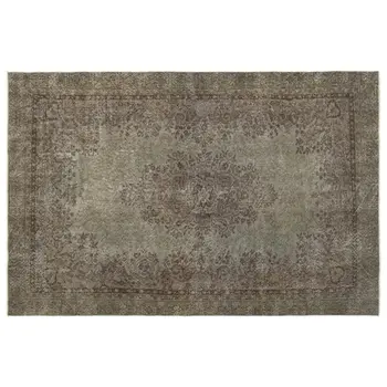 

Handmade Gray Vintage Overdyed Turkish Area Rug 187x295 Cm-6'2''X9'8''