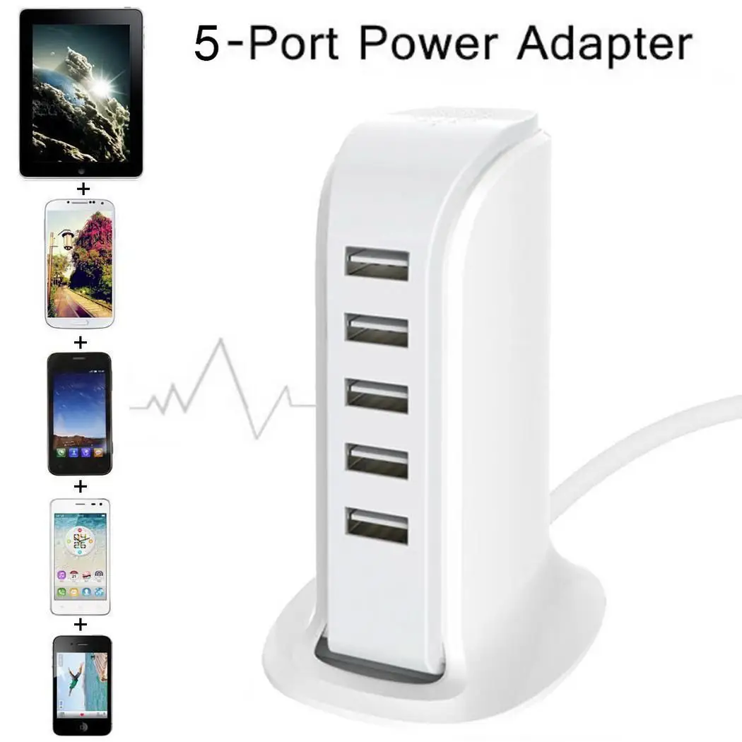 5 Порты и разъёмы зарядное устройство usb multi настенный термометр стол для дома и путешествий Мощность адаптер