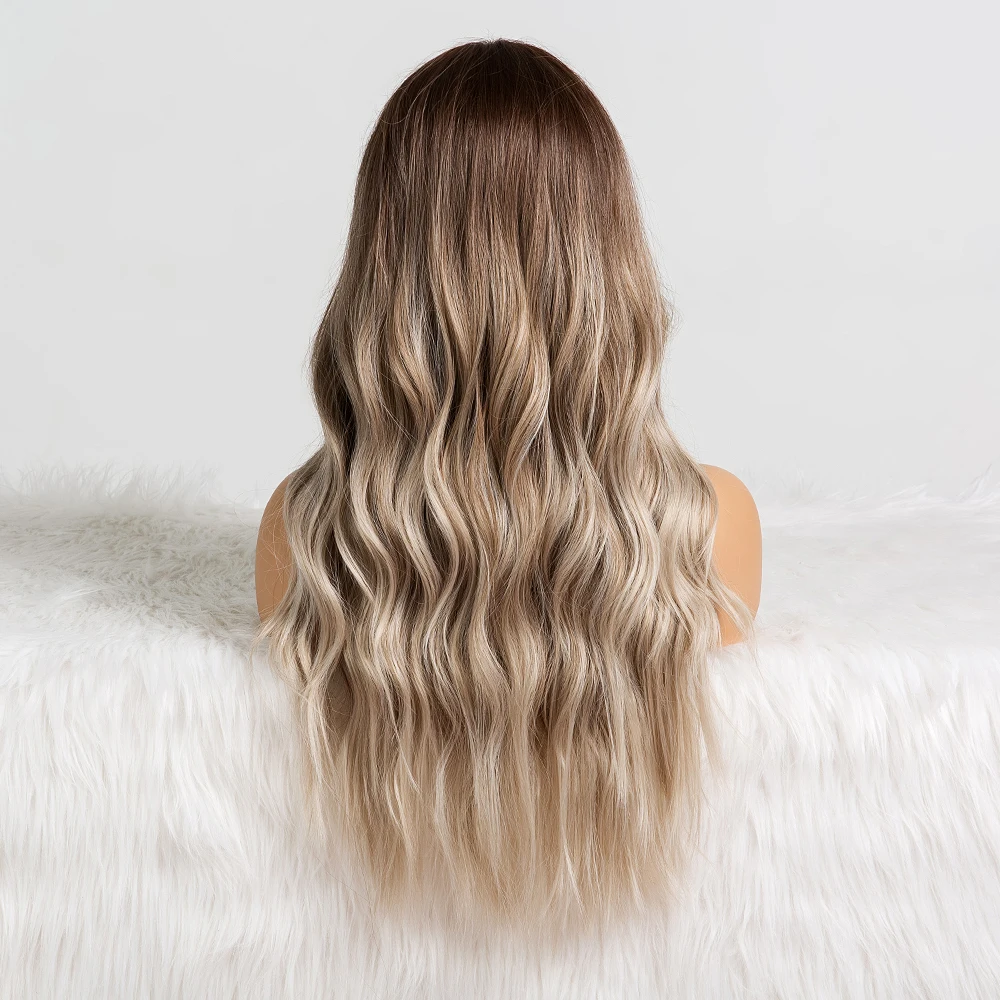 EASIHAIR длинные волнистые светлые синтетические парики Омбре парики для женщин афроамериканские Волнистые Косплей парики термостойкие искусственные волосы