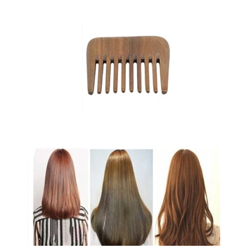 

Wood Thickened Curved Pocket Hair Comb Massage Anti-Static Fine-Tooth Salon Styling Tool Hairdressing Barbers Brush 1Pc