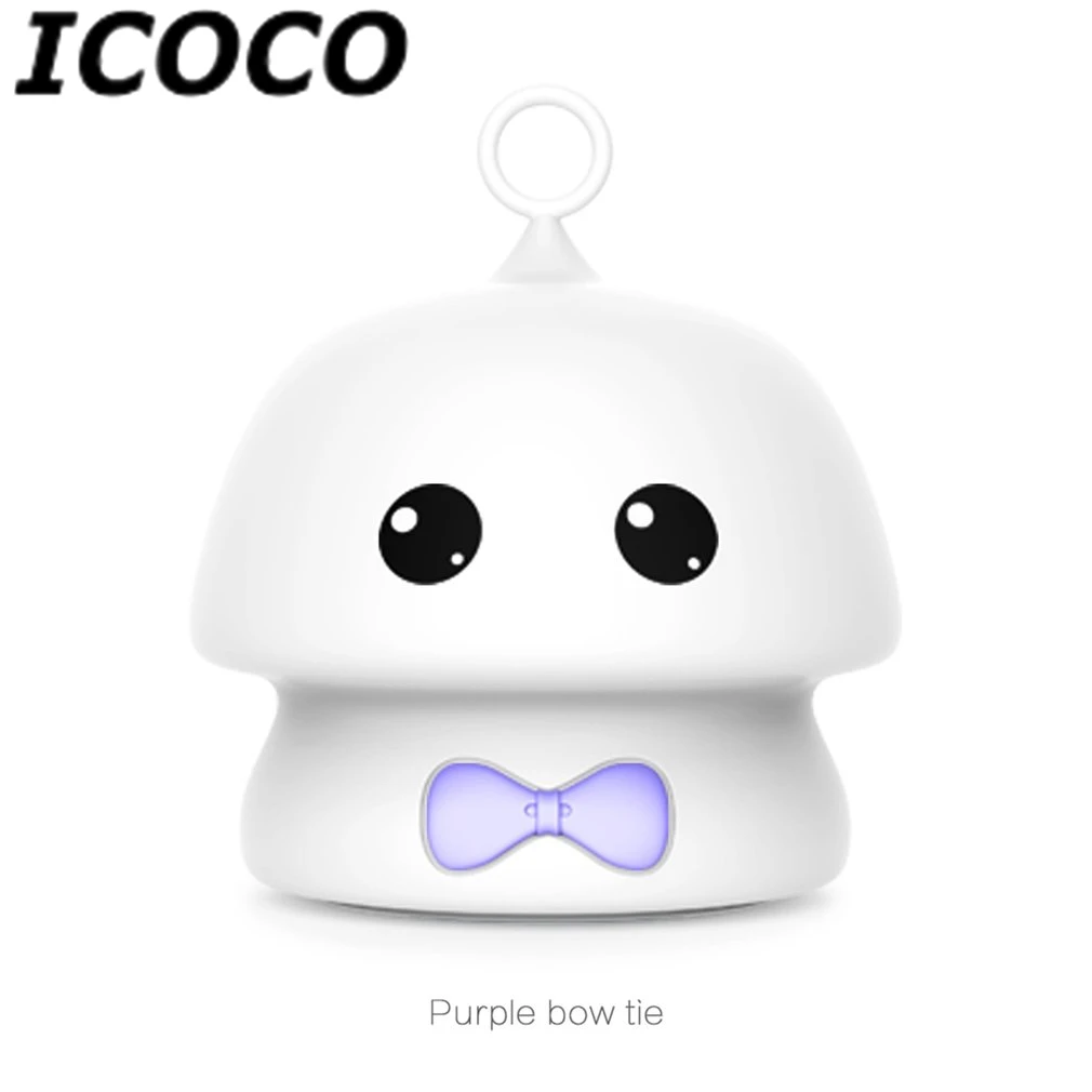 ICOCO Elf-shaped Pat лампа с умным сенсорным сенсором, светильник для шкафа, мини светодиодный Ночной светильник, портативный, меняющий цвет, прикроватный светильник