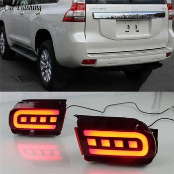 

Car flashing 2PCS LED For Toyota Land Cruiser Prado LC150 2010-2019 Reflector Rear Fog Lamp Fog Light Brake light turn signal