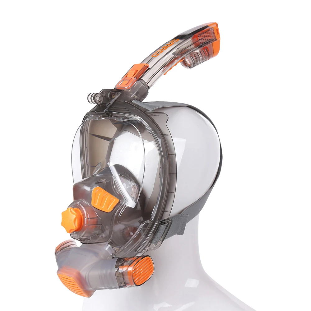 SMACO-Full Face Snorkel Mask, 180 Degree HD View Dry Top Set, Anti-Fog Underwater, Wide View Snorkel, Swimming Mask