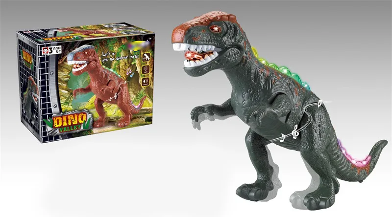 

Children Electric Dinosaur Light Will Call Will Walking Replica T-REX Dinosaur Animal Model Stall Hot Selling