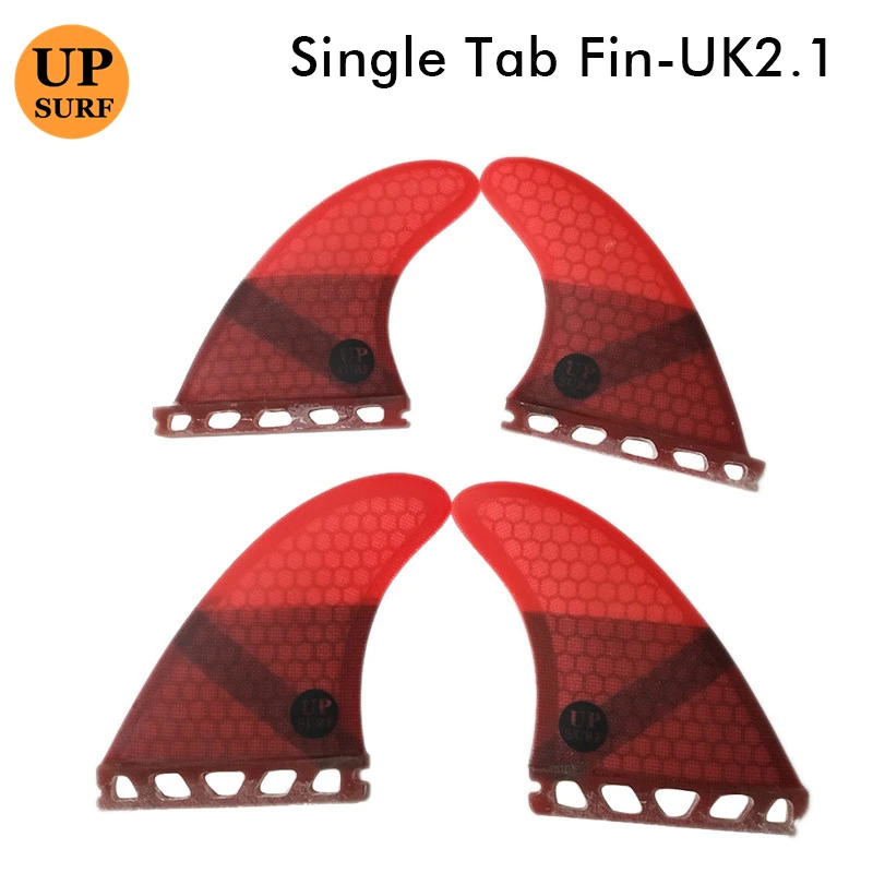 Surfboard 4 Fins Single Tabs Fins UK2.1 Surf Quad Honeycomb Fiber Quilhas UPSURF FUTURE Surfing 4 fin Set