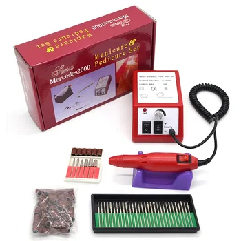 

Electric Nail Drill Manicure Machine Set File Grey Nail Pen Machine Set Kit With EU US Plug RED Nail drill