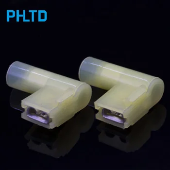 

Cold-pressed female terminal Yellow flag nylon flag female insulated joint right-angled cold-pressed terminal 5.5-250