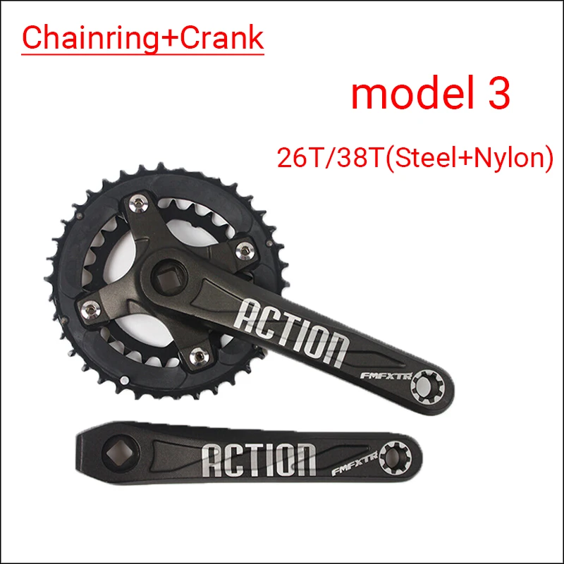 Crank model 3 IXF Crankset CNC велосипедная передняя звезда Одиночная/двойная/Тройная скорость Cranks 104/64BCD рукоятка MTB 170 мм Запчасти для горного велосипеда аксессуары - Цвет: Crank model 3