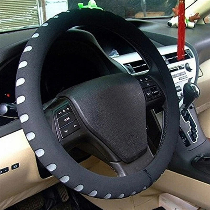 Резиновый из искусственной кожи авто чехол рулевого колеса автомобиля многоцветный DIY чехол рулевого колеса автомобиля
