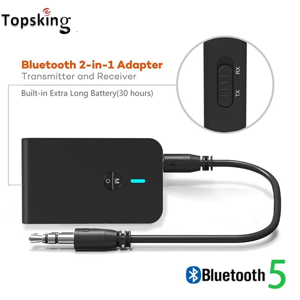 Bluetooth 5 0 приемник-передатчик 2 в 1 3 мм AUX разъем музыкальный стерео bluetooth-ключ