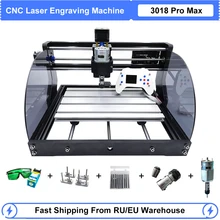 CNC Laser Engraver Wood CNC Router GRBL DIY 3 Axis Milling 3018 Pro Max Laser Engraving Machine With Offline Controller 0.5W-15W