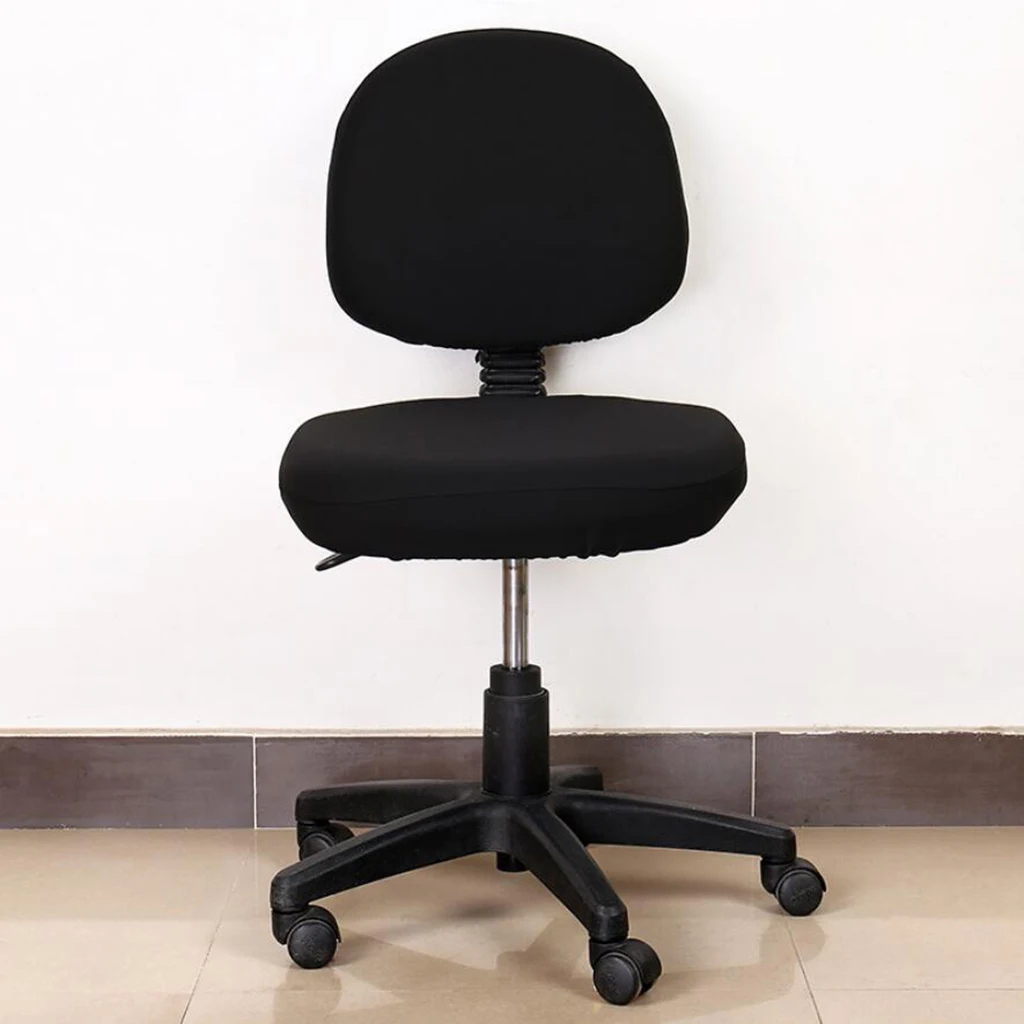 Elastic Office Chair Cover Desk Chair Slipcover Stool Swivel Chair Cover Computer Chair Cover Seat Back Cover Water Resistant