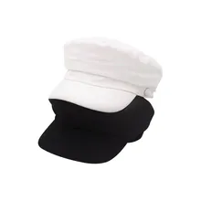 Женская кепка, плоская кепка, кепка в стиле милитари, весенне-осенняя хлопковая восьмиугольная кепка, одноцветная Кепка с плоским верхом, шапки в стиле милитари для молодых студентов, женская шапка