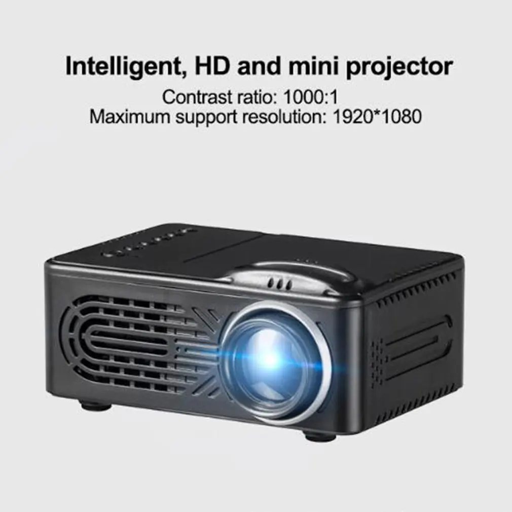 Lumens com Multi-interface Mini Projetor Suporta 1080 p hd 400 Usb av tf Casa Media Player 320x240 Pixels Led rd 814 4 p hd 400 lumens com multi-interface usb