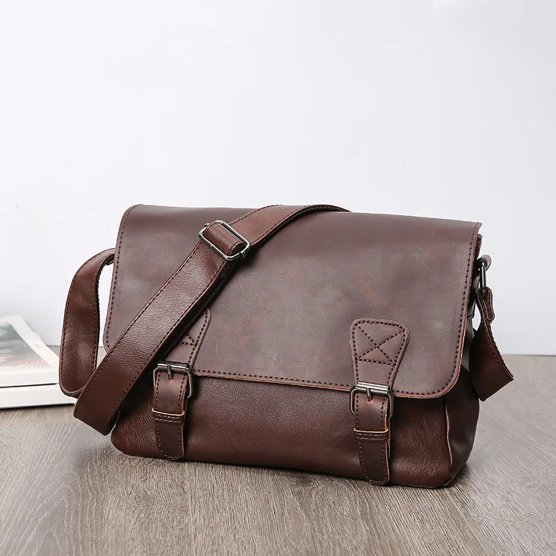 

Japanese-style Retro Shoulder Bag Men's Bag Shoulder Retro Backpack Shoulder Bag guang jie bao Trend Men's Bag Square Bag Fashio