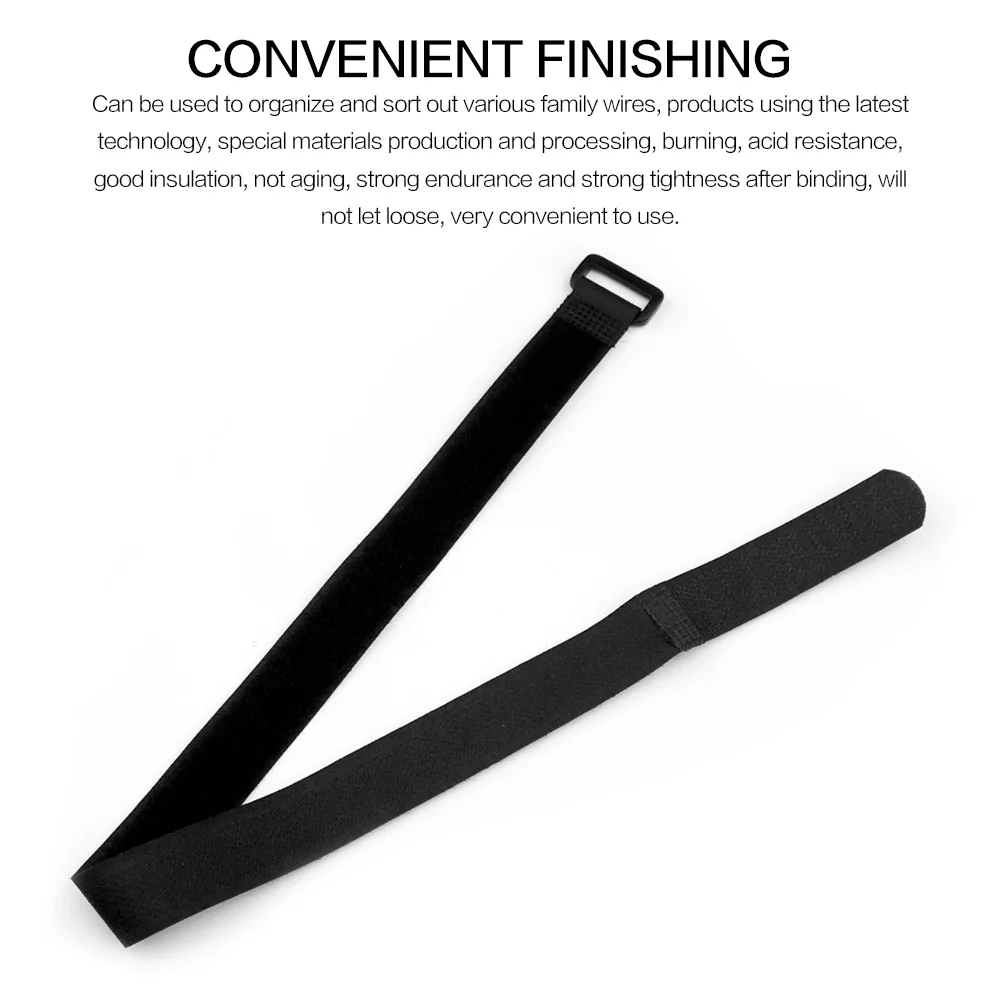 STONEGO 50cm Reusable Fastening Cable Organizer Cable Ties Set Includes Adjustable Multi-Purpose Hook and Loop Nylon Strap Ties