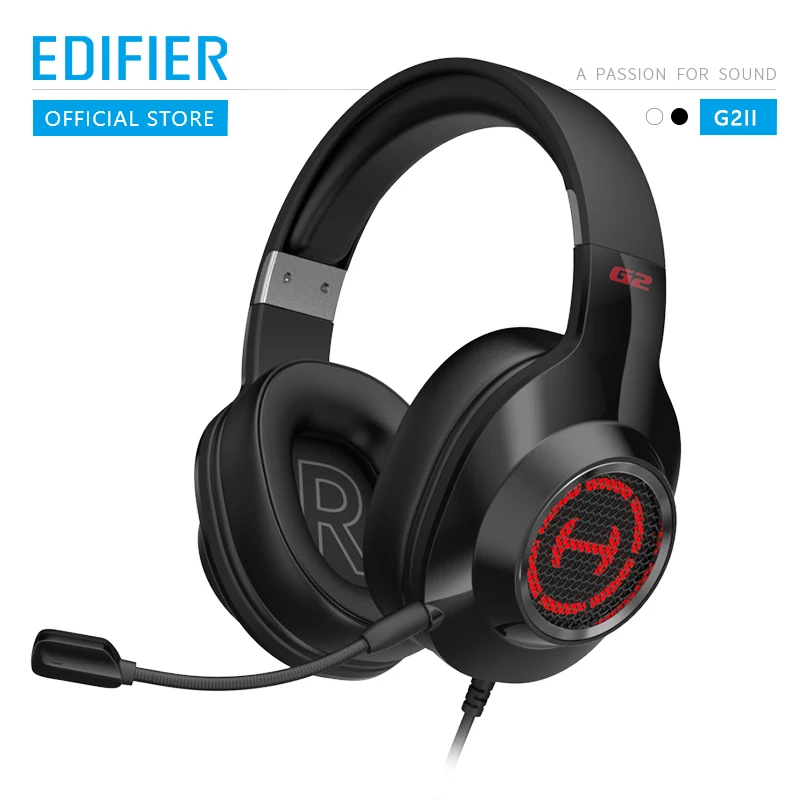 EDIFIER G2II игровая гарнитура 7,1 объемный звук 50 мм блок драйвера RGB система динамической подсветки микрофон с шумоподавлением