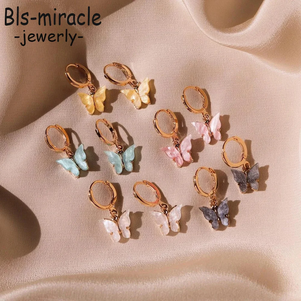 Vintage Earring Party-Gift Jewelry Fashion Butterfly-Shape Multi-Color Simple Women