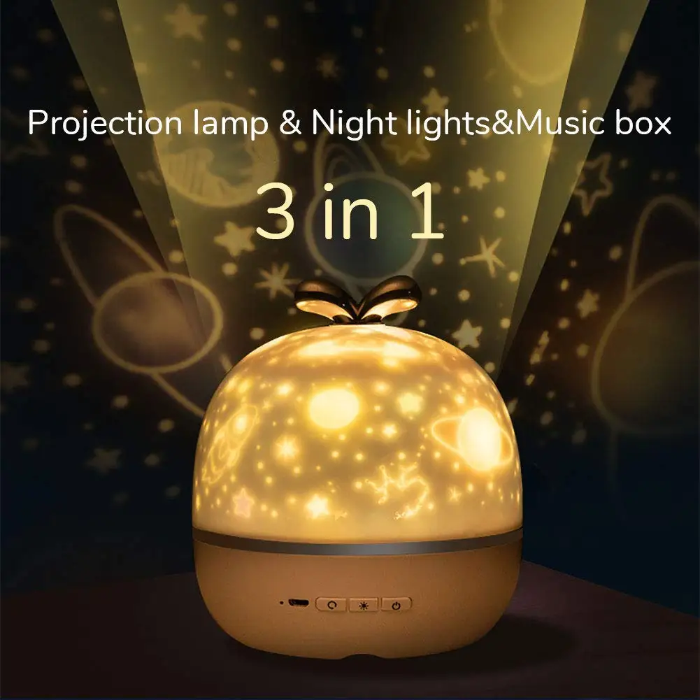 Звездная Романтика проектор ночной Светильник с музыкой usb зарядка вращающаяся проекционная лампа для детей взрослых спальня Dec Рождественский подарок