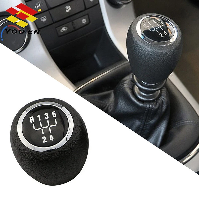 YOUEN 5/6 ступенчатая хромированная MT ручка переключения передач для Chevrolet Chevy Cruze 2008-2012 Авто панель переключения скоростей Рычажная ручка переключения передач