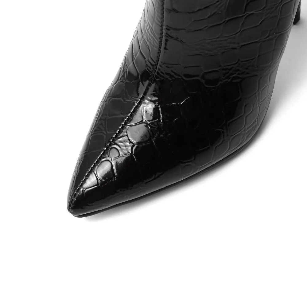 CDPUNDARI/пикантные ботильоны для женщин с острым носком; ботинки на очень высоком каблуке; женская зимняя обувь