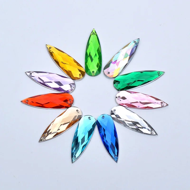 JUNAO-10-30mm-Mix-Color-Big-Crystal-Acrylic-Rhinestones-Sewing-Stones-Applique-Clear-AB-Drop-Flat