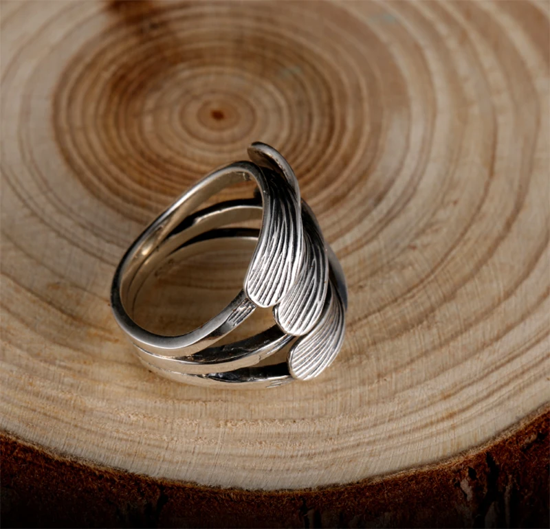 ZABRA, настоящее 925 пробы, серебряное кольцо для мужчин и женщин, регулируемое, винтажное, черное, в стиле панк-рок, переплетение, открытые кольца для мужчин и женщин, ювелирное изделие