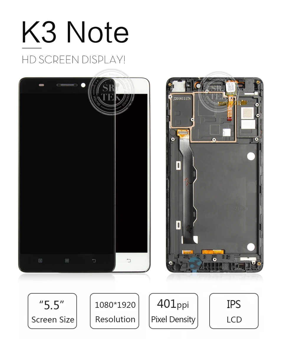 SRJTEK ЖК-дисплей для lenovo K3 Note дисплей K50-T5 K3 Note сенсорный экран матрица дигитайзер сенсор с рамкой для lenovo K50-T3S экран