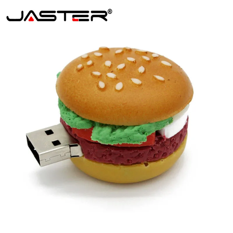 JASTER гамбургер еда флеш диск USB 2 0 Творческий Суши арбуз pendrive 4 ГБ 8 16 32 64 Гб карта