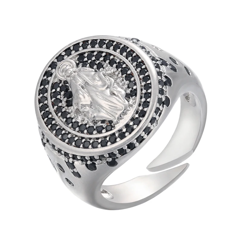 Bague Plaqué Or CZ Glacée Hip Hop pour Femmes et Hommes 💍