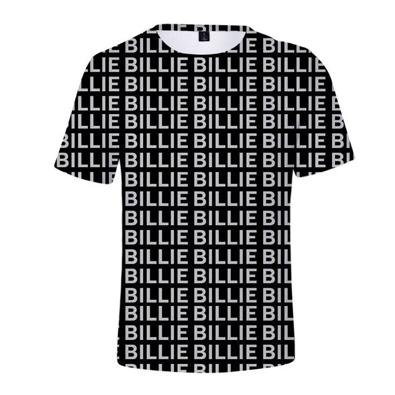 Billie Eilish толстовка с 3d принтом для мужчин и женщин, хит-хоп Billie Eilish, толстовка с принтом harajuku, толстовки+ штаны, неоновая зеленая одежда - Цвет: t shirt1