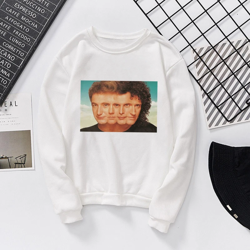 Новинка, модная Толстовка Camiseta Mujer, толстовка queen Band с принтом, Harajuku, уличная одежда, спортивный костюм, индивидуальная Повседневная Толстовка с длинным рукавом