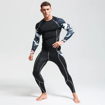 

Thermal Underwear Men Long Johns Winter Sports Cycling Base layer Men Workout set Compression thermal underwear rashgard male