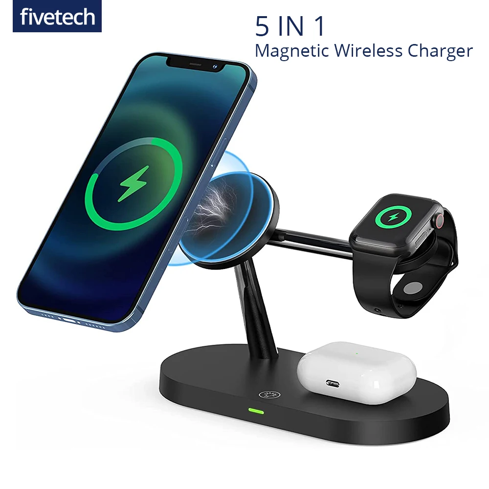 3 in 1 Wireless Charging Station For iPhone 12/iPhone 13 Pro max/Airpods 3 Magnetic Wireless Chargers Dock for Apple Watch - ANKUX Tech Co., Ltd