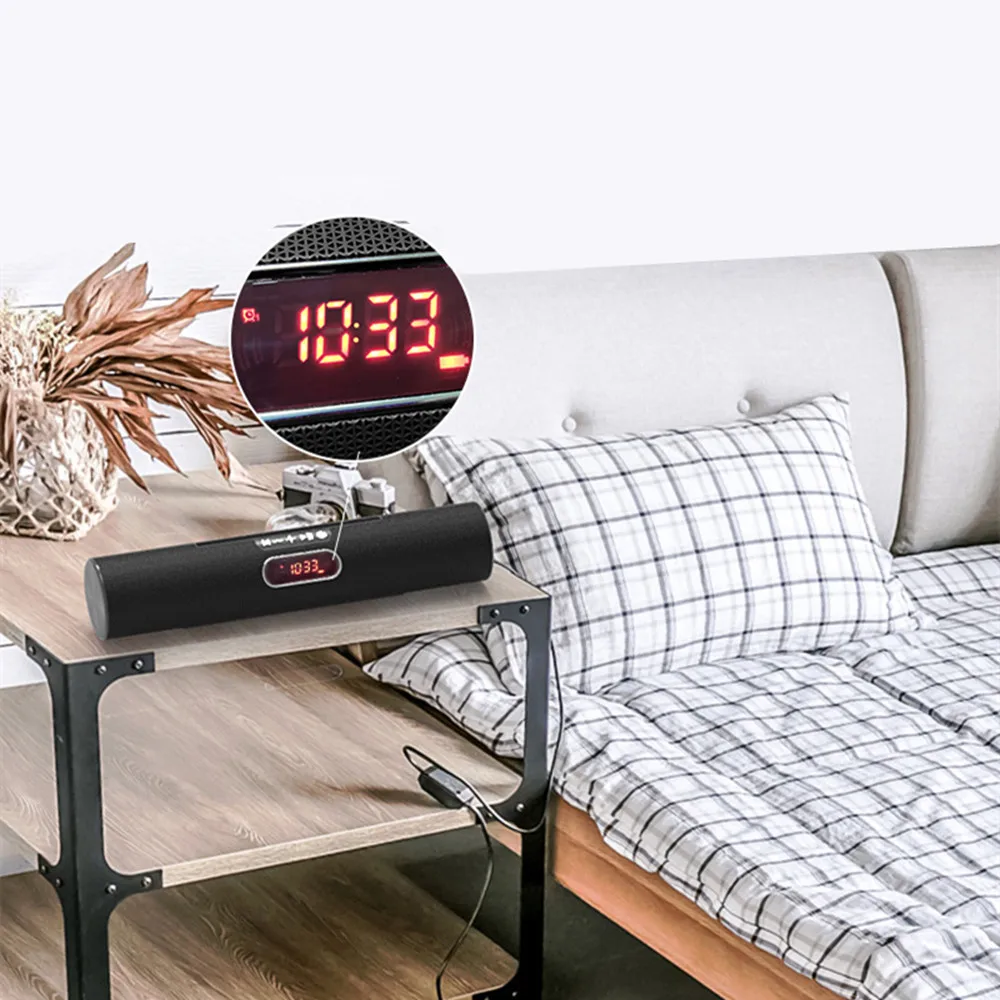 HYASIA Bluetooth 5,0 Soundbar, сабвуфер будильник power Bank FM беспроводной динамик портативный динамик домашний кинотеатр громкий динамик
