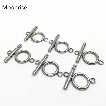 

10 Sets Silver Tone Bracelet Toggle Clasps, OT Clasps For DIY Necklace Jewelry Making Crafts Findings