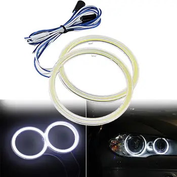 

Car Auto Angel Eyes Headlight 110mm 7 Colors COB Halo Ring Brightness Waterproof Automobiles LED Lights