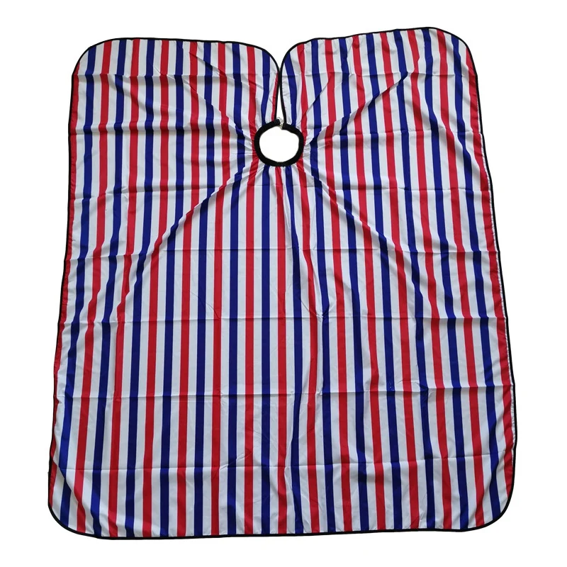 

Hot-Professional Barber Cape Haircutting Salon Stripe Apron Waterproof Anti-Static