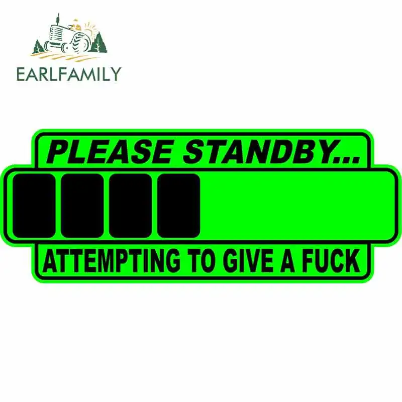 

EARLFAMILY 15cm x 5.8cm for Funny Give Hard Car Stickers JDM Vinyl Air Conditioner RV VAN Fine Decal Car Accessories Graphics