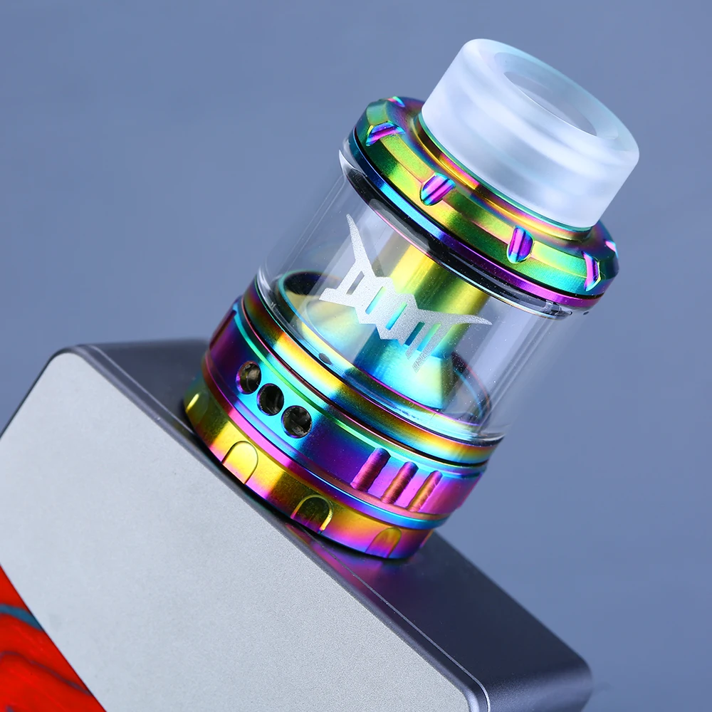 Атомайзер Damnvape Doom RTA 4 мл испаритель для вейпа 26 мм система 3D потока жидкости