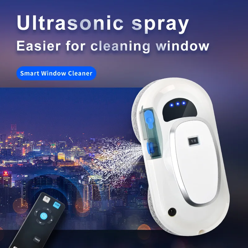 Water spray window cleaning robot household automatic glass cleaning machine window glass cleaner - Famidy.com