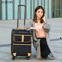 KLQDZMS 2" 24" 2" 28 дюймов Ретро Оксфорд сумки на колёсиках spinner Для девочек Дорожный чемодан высокой емкости Сумка На Колесиках