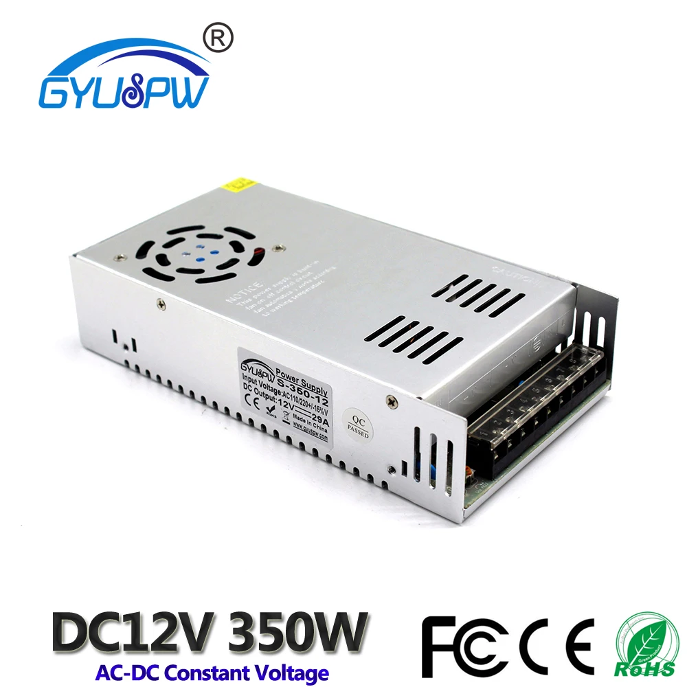 350W 29A 12V Драйвер импульсного источника питания Трансформаторы AC110V 220V TO DC12V SMPS для
