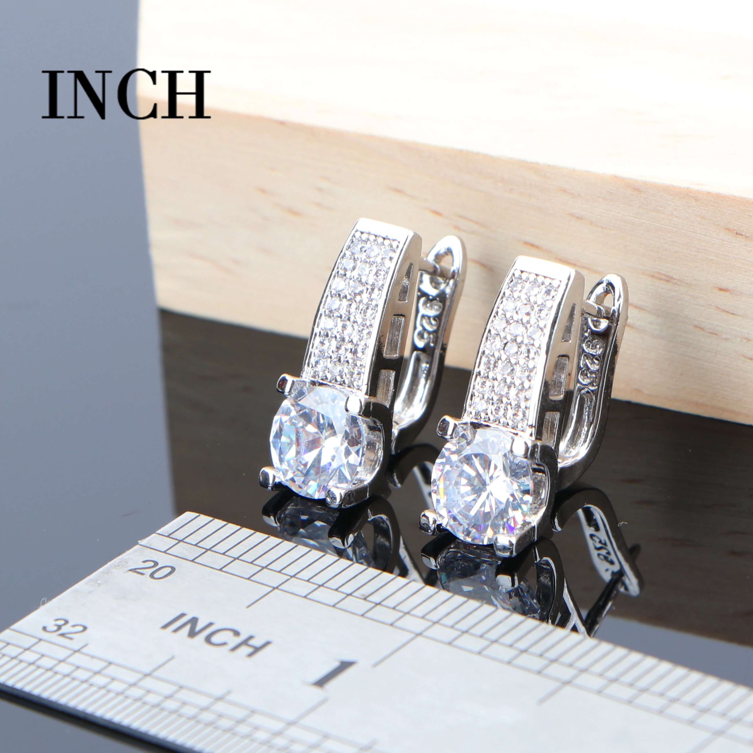 925 серебряный белый кубический цирконий бижутерия для женщин наборы свадебных сережек браслет Ювелирное кольцо для новобрачных ожерелье наборы